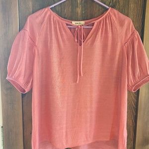 Coral blouse